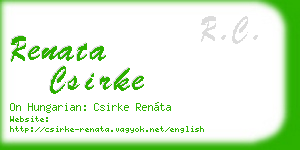 renata csirke business card